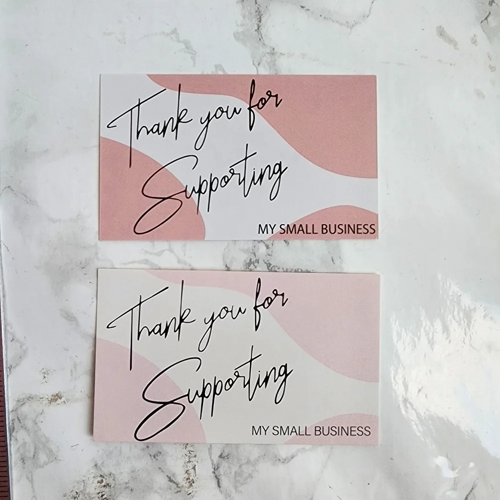 220pc Thank You Business Cards & Stickers